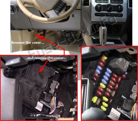 <strong>Fuse box location</strong>: The <strong>fuse</strong> panel is located behind a trim panel on the left side of the driver’s footwell near the parking brake. . 2007 ford edge fuse box location